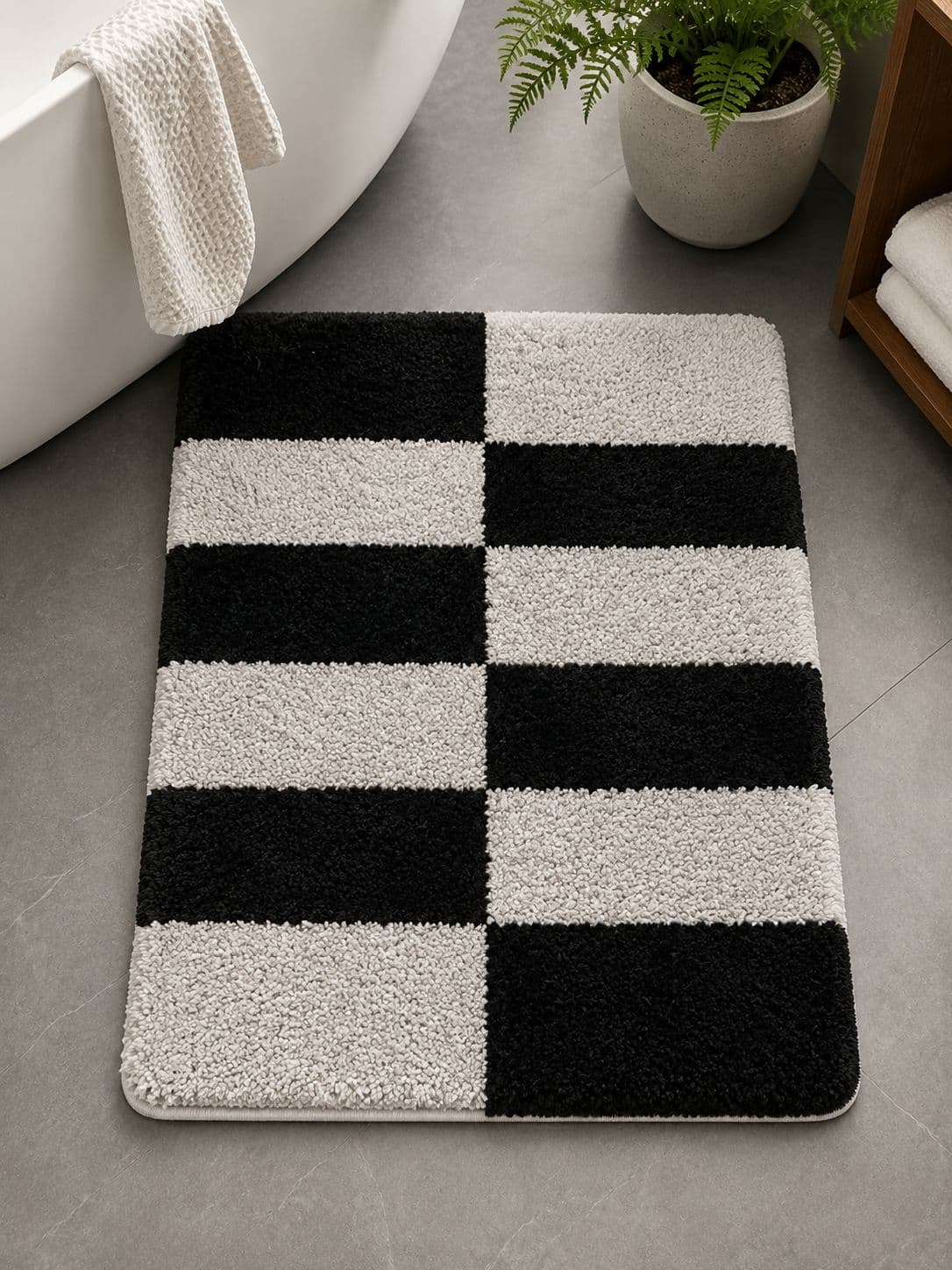 Microfibre WHITE AND BLACK WAVE DESIGN
